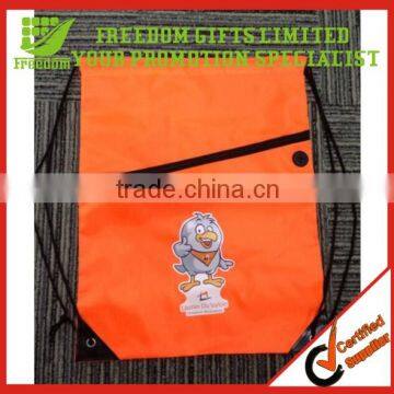 Eco-friendly LOGO Printed Drawstring Bag with Zip