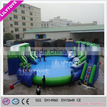 2015 EN14960 new design pvc inflatable floating water park games for adult