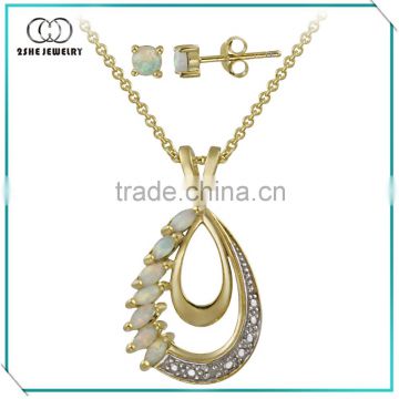 Hot Sale cz gold plated jewelry set