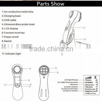 New Arrival Ultrasonic Facial Beauty Device Face Massage Tool Pigmentation Correctors photo-5