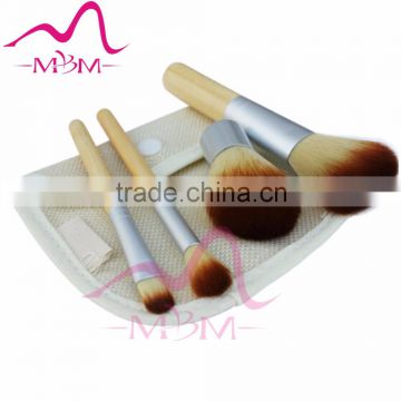 Hot Sale 4 Pcs Earth-Friendly Bamboo cheap Makeup Brush Sets Wholesale