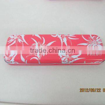 Wholesale rectangular tin pencil box,pencil case high quality metal tin