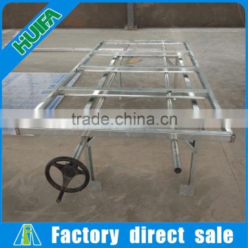 Greenhouse Galvanized steel Rolling Bench Seedbed System