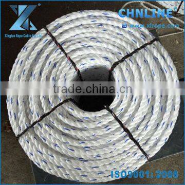 20mm pp rope with white blue colour mark