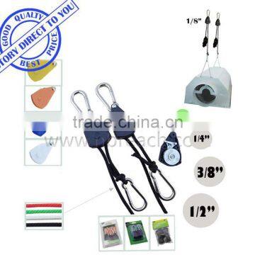 2PCS Green House Hydroponic 150 LBS 1/8 Inch Rope Ratchet photo-2