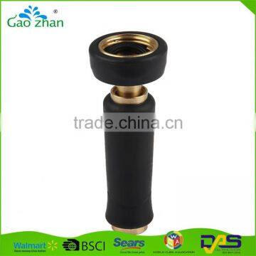 OEM Brass Metal Fire Hydrant Brass Hose Nozzle With Rubber Grip photo-3