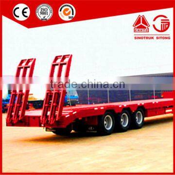 Road Transport 3 Axle Gooseneck Lowboy Semi Trailers Low Bed Trailer photo-3