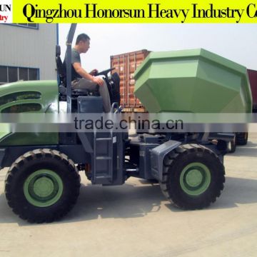 crazy dumper truck/four-wheel Skip SITE DUMPER FD40/automatic tilting car/truck of goods,hot sale!!tip lorry