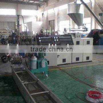 PET flake strand granulating system