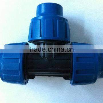 Hot Selling PP Compression Fitting Tee For PE Pipe Fitting