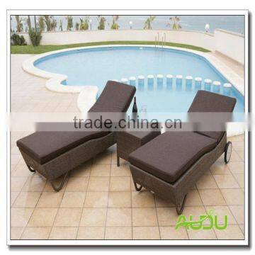 Audu Outdoor 3 pcs Wicker Patio Lounge Set