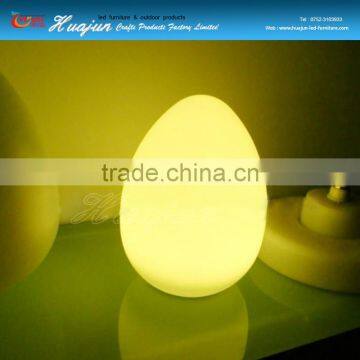 IP68 mini decorative multi color changing modern hotel indoor outdoor deck table led egg shape