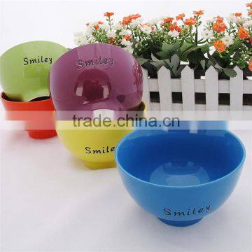 4.5'' smily ceramic bowl 4.5'' solid color ceramic bowl smile cermic bowl