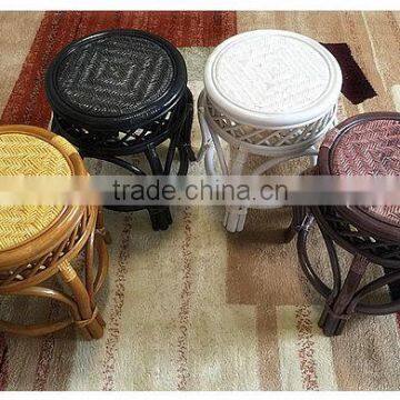 Rattan Wicker Round Ottoman Stool