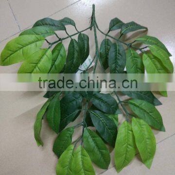 SJ070905 artificial longan leaves for longan tree making/artificial tree leave craft