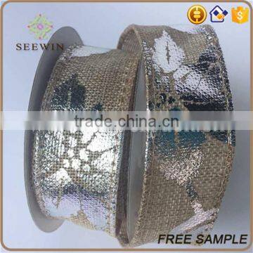 Cheap Wholesale Polyester Organic Linen for Leaves Ribbon photo-2
