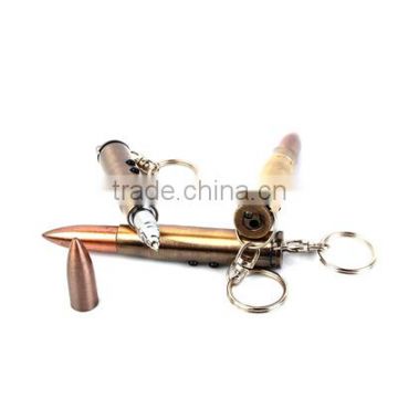 4 in 1 Laser Pointer LED Flashlight Torch Ball Pen Bullet Style Keychain