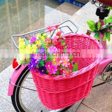 High Quality Cheap Wicker Bike Basket &purple Girl Bike Basket photo-3
