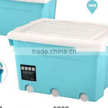 Multipurpose Flip Plastic Storage Box With Wheels