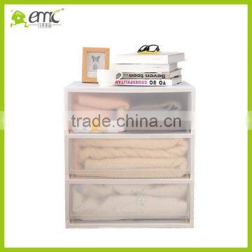 Emc Plastic Drawer for Living Room, 3 Tier Plastic Drawer With Different Sizes photo-2