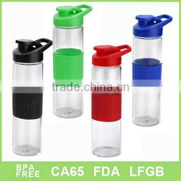 Fashional TPR band sleeve design glass bottle