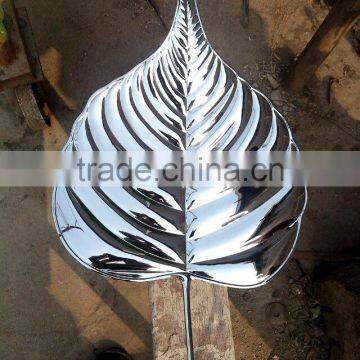 Outdoor Large Stainless Steel Maple Leaf Sculpture for Sale photo-2