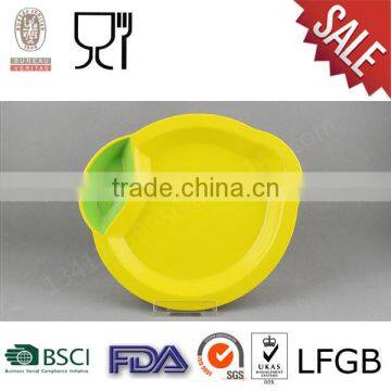 Lemon shape melamine plate