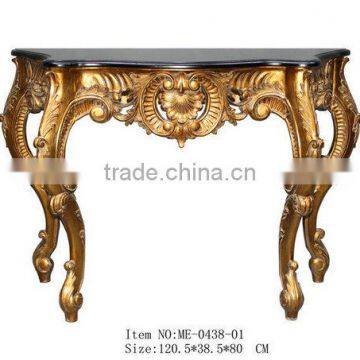 French Style Living Room Furniture Console Desk With Marble Top photo-3
