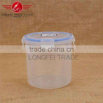 Eco-friendly 4pcs Cylindrical Plastic Preservation Box /crisper Food Storage Box photo-2