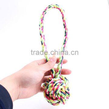 Cotton Rope Pet Single Shot/Hand Type Pet Dog Cotton Tetherball Cotton Rope Toy Ball photo-3