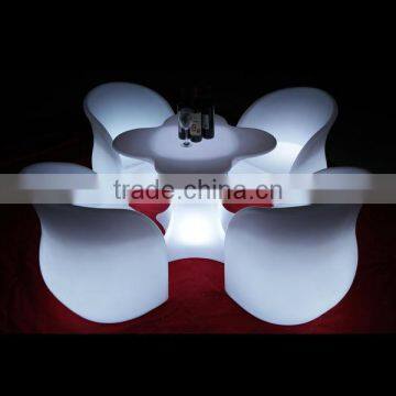 romantic PE Infrared Remote control led bar chair, led table