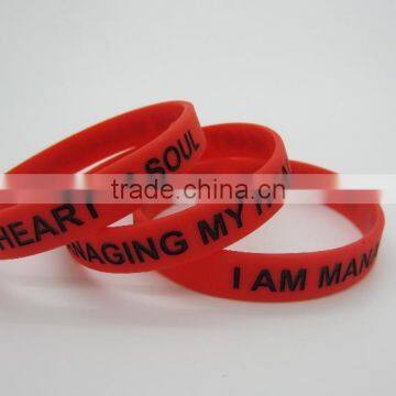 Debossed Silicone Bracelet/Wristband LS Eplus