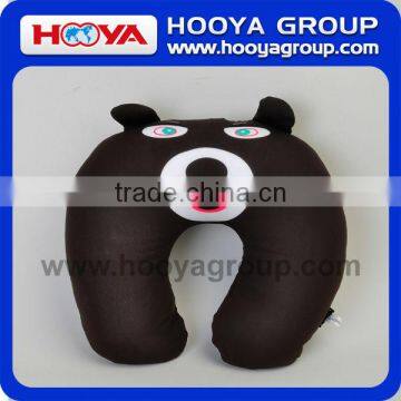 Spandex Black Bear U-shaped Pillows with Printing