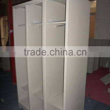 Three-door Steel School Locker With Clothes Hanger and Mirror photo-5