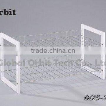 Home products stable quality simple square metal 2-tier shoe rack