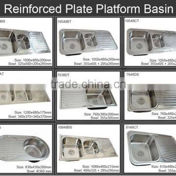 Stainless Steel Double Bowl Kitchen Sink With Right or Left Hand Drainer photo-3