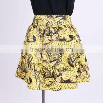 Elegant Summer Cheap Short Printed Skirt for girls