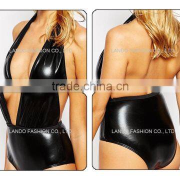 Beach Metallic Plunge 2014 Sexy Summer Swim Suit photo-6