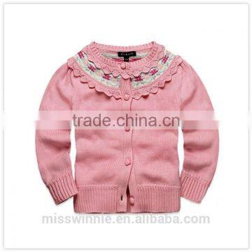 new fashion elegant girls round neck wool sweater