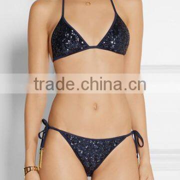 2015 xxx hot sex bikini hot korean teen girl bikini Zonia sequined triangle swimwear