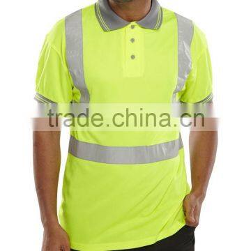 hi Vis Polo Shirt Short Sleeve Polo Shirt Reflective T-shirt photo-3