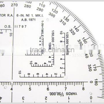Kearing R.A.6 Inch Protractor in Degrees and Mills Field Kit for Accurate Map Reading #KMP-1 photo-4