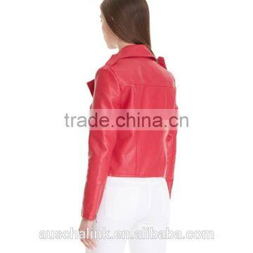 New Arrival Pakistan Style Girls Short Leather Jacket Made in China 2016 photo-6