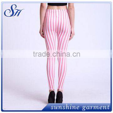 Pink Women 92% Polyester 8% Spandex Soft Printed Brushed Leggings 2017 photo-4