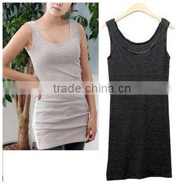 Women's Blank Tank Top for Summer 2016 ,long Line, 100%coton photo-2