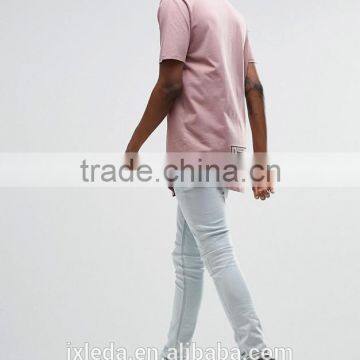 Factory Direct Wholesale Cheap t Shirts 2016 Custom Printed Men Longline Full Size T-shirt photo-3