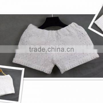 Manufacturer Made Lady's Cotton Crochet Summer Beach Short Casual Style photo-2