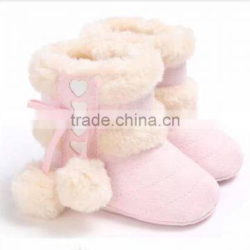 2017 Winter Suitable Wholesale Soft Woolen Baby Kids Cute Girls Snow Boots photo-5