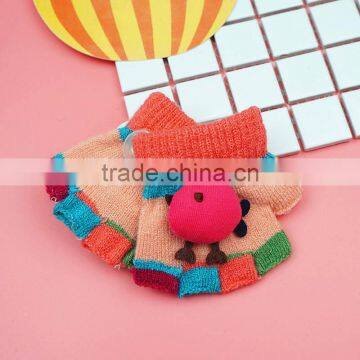 TC13022 100% Acrylic Funny Half Fingers Baby Winter Gloves Wholesale photo-2