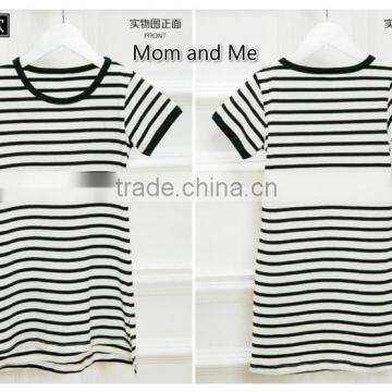 Mommy and Me Macthing Clothes Tank Tops Family Set Clothes Striped Clothing Tied Wholesaling photo-3